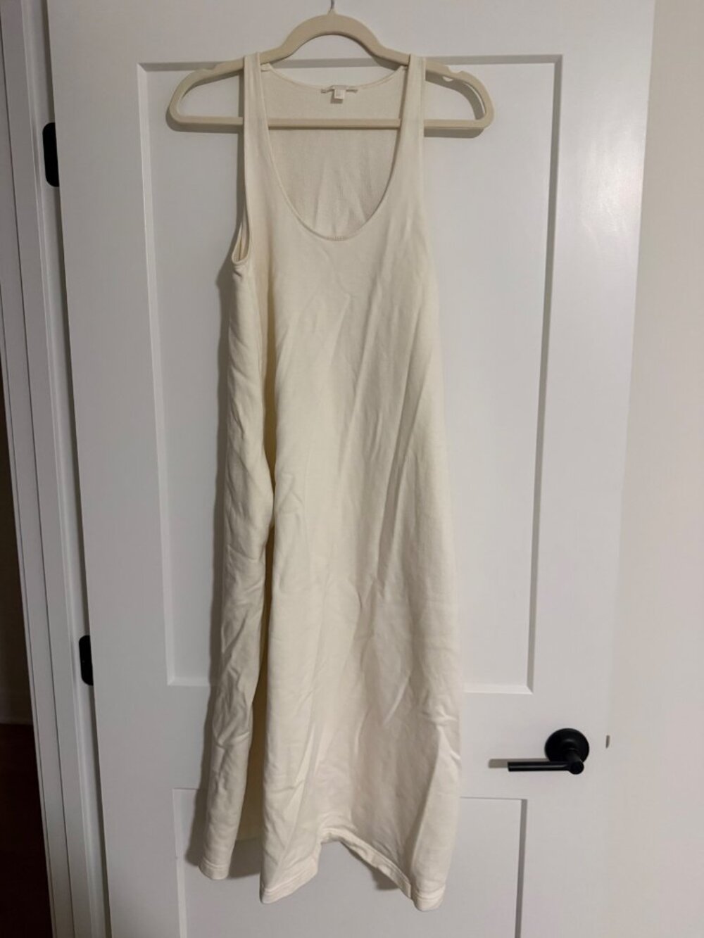 COS Cream Sleeveless Midi Dress with Pockets Size S